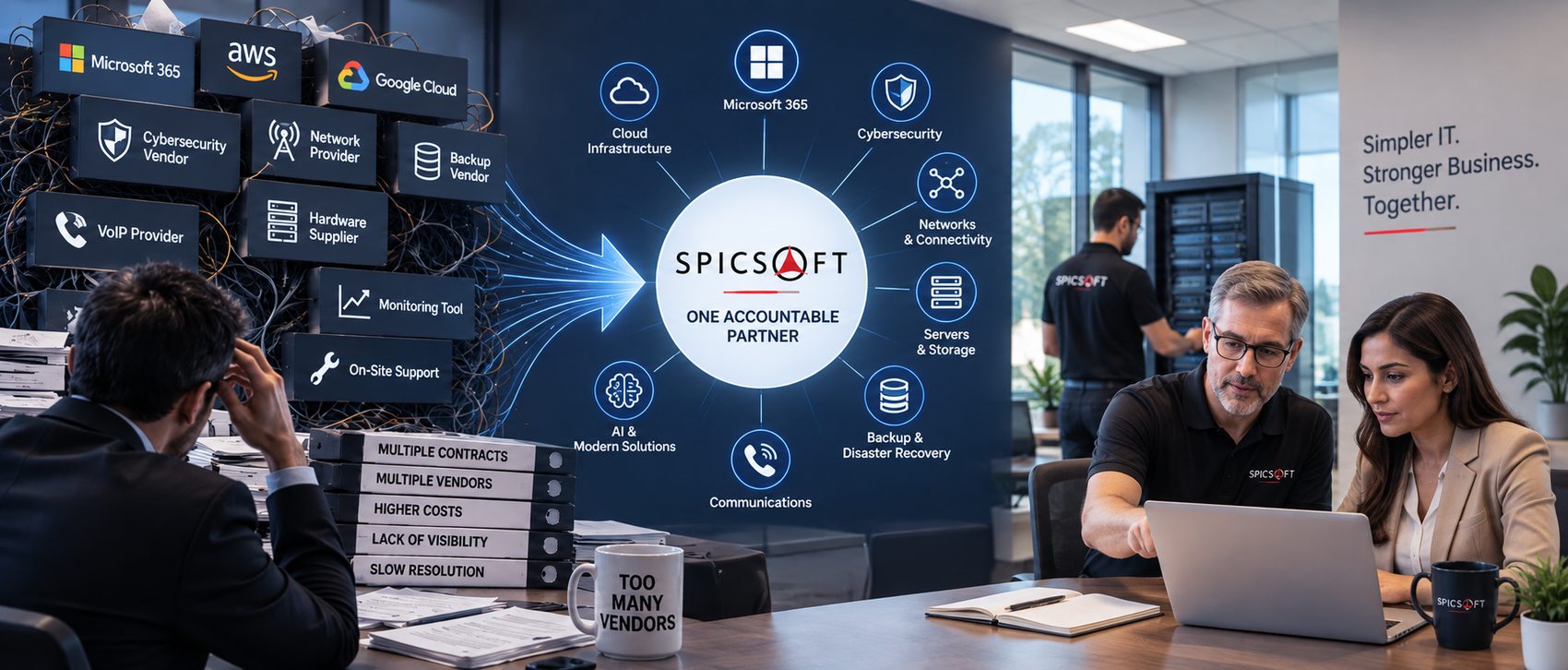 Many vendors consolidated into one accountable partner: Spicsoft