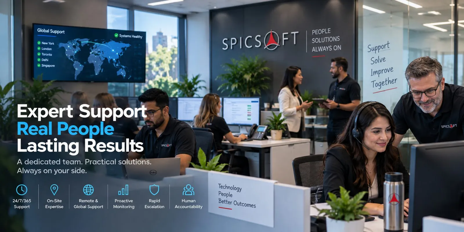 Spicsoft support team at work